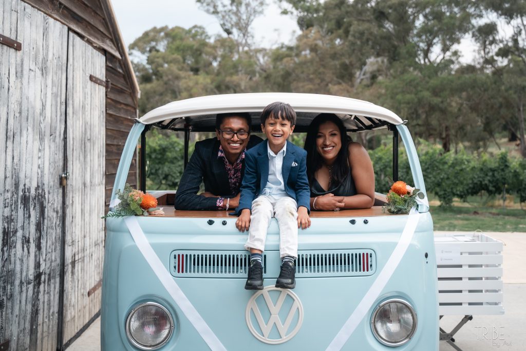 photo booth fun for kids with kombi cart